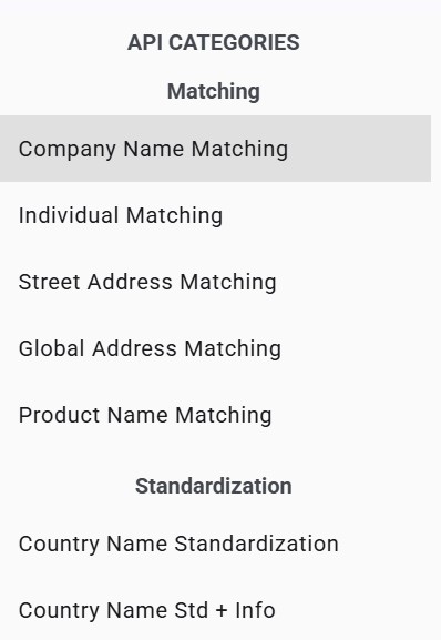 Screenshot of the Snowflake API Batch Processing API List